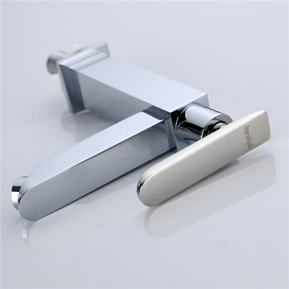 Bathroom brass chrome single cold deck mounted sink wash basin faucet tap