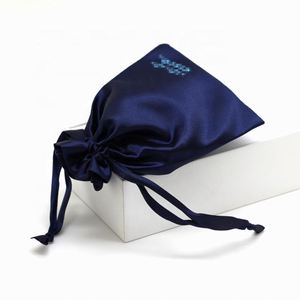 Bolsa de Satén Personalizada con Logotipo, Bolsa de Maquillaje de Seda, Bolsa para Joyas, Bolsa para Guardar Extensiones de Cabello - Product Image 1