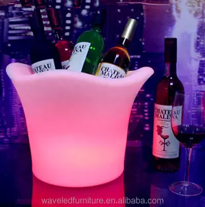 Stylish Design Waterproof Bar Nightclub Beer Cooling Light Up Wine Ice Bucket LED Ice Bucket