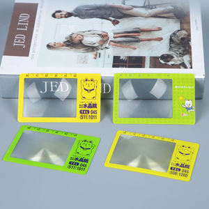 Lupa de plástico PVC BIJIA 3x, tamaño de tarjeta de crédito, lente Fresnel, lupa de PVC, marcapáginas de lectura personalizado - Product Image 5