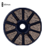 Disques à tronçonner PCD de 125 mm (5 po) avec 8 segments PCD, grain 40, dureté moyenne, pour meuleuse d'angle, disques de meulage pour béton/diamant