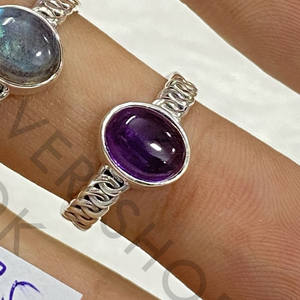 Bague en labradorite naturelle, fabriquée en argent sterling 925 massif, bagues en pierres précieuses, cadeau idéal pour elle à un prix raisonnable - Product Image 6