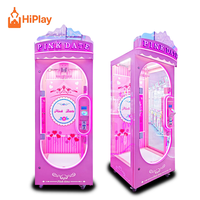 Distributeur automatique de prix à monnayeur rose de luxe, machine de jeu d'arcade romantique à couper les cordes pour cosmétiques et grands jouets