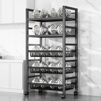 Fabriek Outlet Multi-Functionele Metalen Opbergkar Multi-Tier Keuken Rollende Trolley Huishoudelijke Groente Fruit Opslag Rack