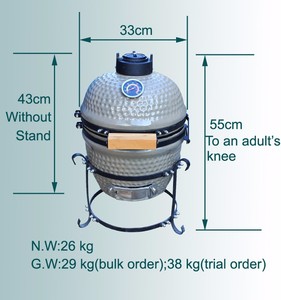 Barbecue <span class=keywords><strong>Kamado</strong></span> de table Auplex en céramique, 13 pouces, commercial, avec télécommande, en acier inoxydable, 90 pouces carrées - Product Image 4