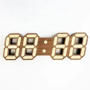Venda quente Ao Ar Livre Casa Número Eletrônico Grande Mini Led Módulo Alarme Parede Digital 3D Led Relógio