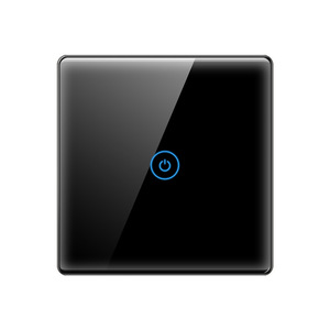 Smart <b>Touch</b> Switch Black Tempered Glass Panel Mesh Tmall Genie Voice Control Embedded <b>LED</b> <b>Light</b> Source - Product Image 1