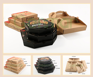 Tamaño personalizado <span class=keywords><strong>caja</strong></span> <span class=keywords><strong>hexagonal</strong></span> para pizza elegante papel cajas de pizza de alta calidad <span class=keywords><strong>caja</strong></span> de pizza de 12 pulgadas - Product Image 6