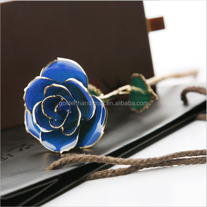 Rosa Natural Chapada en Oro de 24k, Suministro Directo de Fábrica, Regalo Creativo para el Día de San Valentín, Incluye Caja de Regalo y Soporte - Product Image 2