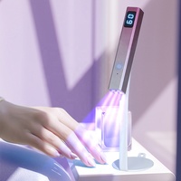 Lampe UV LED portable pour ongles en métal 8W rechargeable par USB pour usage domestique, lumière pour gel pour nail art