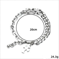 Bracelet en acier titane pour hommes et femmes, design rétro hip-hop, motif croisé, accessoires de bijoux tendance