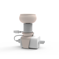 Enrouleur de câble en forme de pieuvre mignon pour chargeur, organisateur et support de câble flexible en silicone pour câble de données USB de téléphone