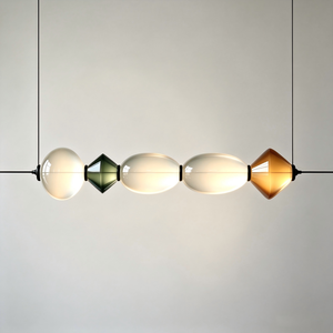 Lámpara Colgante Moderna de Cristal, Lámpara de Araña Geométrica con Cuentas, Lámpara Suspendida para Comedor, Hotel, Restaurante - Product Image 1