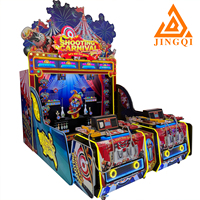 SHOOTING CARNIVAL Jeu de tir de type arcade avec simulateur de pistolet, défi de niveau, multijoueur 2-4 joueurs, lumières clignotantes métalliques, pour intérieur