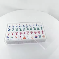 Jeu de tuiles de mahjong en acrylique blanc moderne de luxe à motif personnalisé, 160 pièces, qualité professionnelle de casino, épaisseur 5 mm, 4 joueurs