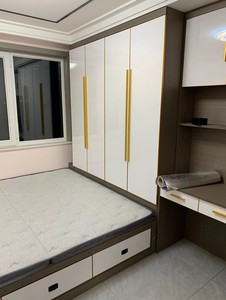 Mobili Moderni per Camera da Letto in Legno Massello Stile Tatami con <span class=keywords><strong>Armadio</strong></span> <span class=keywords><strong>e</strong></span> Libreria Personalizzabili, Altezza Regolabile <span class=keywords><strong>e</strong></span> Funzionalità Convertibili - Product Image 2