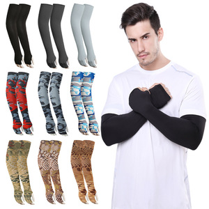 Manchons de protection solaire unisexes pour sports de plein air, couleur unie, protection UV, cyclisme, pêche, manches longues - Product Image 5