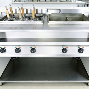 Cuiseur à nouilles électrique commercial en acier inoxydable, machine à pâtes à 6 paniers avec robinet d'eau - Product Image 1
