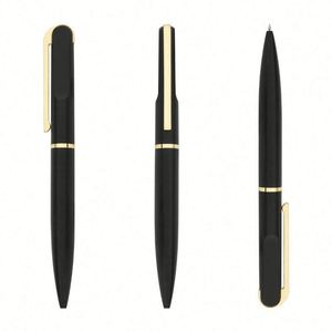 High End Custom Logo Matte Black Ballpoint for Business Office Soft Metal <b>Pen</b> 0.7Mm Writing Width Good Texture Rubber Finish - Product Image 4