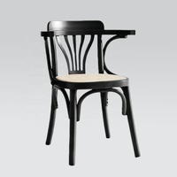 Combinaison table et chaise rétro en bois pour café, salon de thé, pâtisserie – Chaises de salle à manger douces, légères et durables