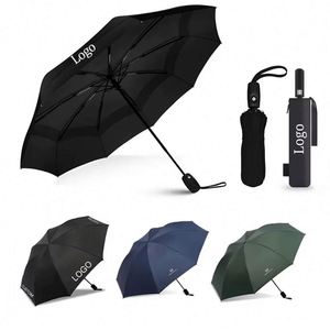 Paraguas Plegable Automático de 3 Secciones, Multicolor, con Logotipo Personalizado al por Mayor, Resistente al Agua y al Sol, para Viajes, para Adultos - Product Image 4