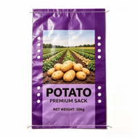 Sacs en PP économiques pour le transport des pommes de terre, sacs tissés standard pour pommes de terre, oignons, maïs, matériau recyclable