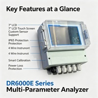 Analizador Inteligente de Calidad del Agua Multiparamétrico, Pantalla Táctil LCD de 7 Pulgadas, RS485, 4-20mA, Aprobado por CE, para Tratamiento de Aguas Residuales