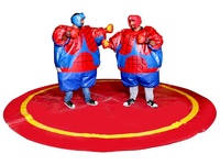 Costumes de sumo pour deux enfants avec casques, gants et tapis, costume de sumo gonflable de combat en PVC, costume de sumo gonflable, jeu de sport