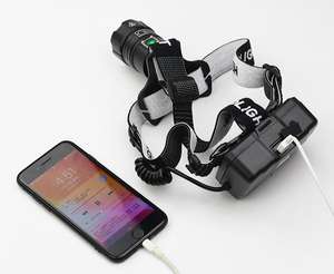 <span class=keywords><strong>Linterna</strong></span> <span class=keywords><strong>Frontal</strong></span> Recargable de Alta Potencia de 300 Metros, P70 P90 con Zoom, a Prueba de Explosiones, Brillante XHP90 - Product Image 6