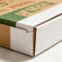 Kotak Pizza Kraft Biodegradable dengan Cetak Permukaan Kustom, Lipat, untuk Pengiriman Pizza, Kemasan Ritel Pizza Gourmet