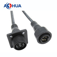 Lampe de rue LED étanche 4 cœurs Fil de signal d'alimentation M19 Fil à panneau type prise femelle à prise mâle Câbles moulés