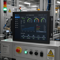 Moniteur LCD industriel à cadre ouvert de 8 pouces 4:3 1024x768 VGA BNC AV CVBS avec boîtier métallique pour la sécurité CCTV