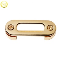 Accessoires de sac à dos en métal poli miroir, couleur or, avec poignée, clip métallique, connecteur de fixation latérale et sangles pour accessoires de bagages