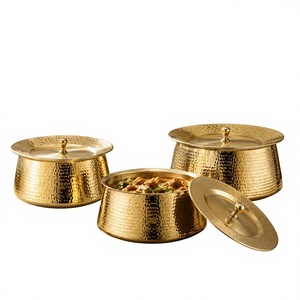 Vintage Brass Biryani Handi With Dual Handle Round Biryani Cookware <b>Pot</b> For Kitchen Stovetop <b>Cooking</b> Handi With Lid - Product Image 1