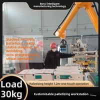 Station de palettisation collaborative haute performance avec bras robotisé capable de soulever 3040 kg, adaptée à une large gamme d'applications