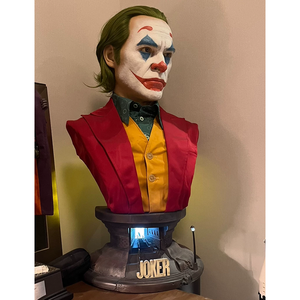 Sculpture en résine grandeur nature du Joker, figurine d'action, personnage de film, buste en résine de <span class=keywords><strong>Joaquin</strong></span> Phoenix pour décoration - Product Image 1