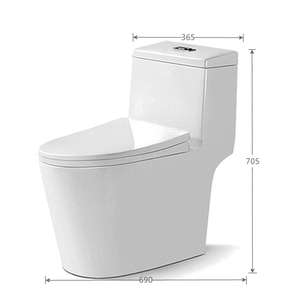 Semplice Modello Siphonic Due Fori A Filo Formato <span class=keywords><strong>Standard</strong></span> Ceramica Sanitari Bagno di Un Pezzo Wc Toilette Dalla Città di Chaozhou - Product Image 1