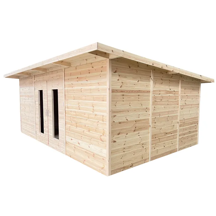 Casa de madeira com design moderno, cobertura rústica ao ar livre e à prova d'água para jardim