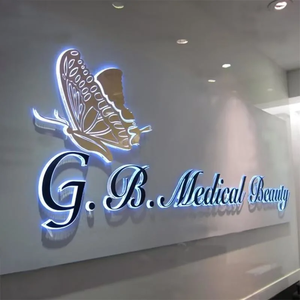 Carrey tùy chỉnh dẫn đăng ký kênh không gỉ thư signage ánh sáng chiếu sáng LED logo chữ 3D Backlit thư cho dấu hiệu kinh doanh - Product Image 2