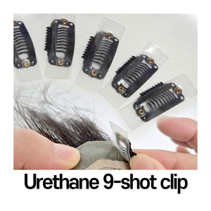 คลิปยูรีเทน 9 ช่อง (ไม่ใช่เทปสองหน้า) คลิปติดวิกผมแบบมืออาชีพ หวีหนีบสำหรับต่อผม ยึดติดแน่น คลิปเกรดสำหรับร้านเสริมสวย - Product Image 2