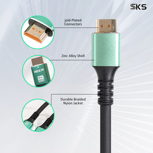 Câble <span class=keywords><strong>HDMI</strong></span> 2.1 8K 60Hz 48Gbps avec coque en aluminium, <span class=keywords><strong>HDMI</strong></span> mâle vers mâle, ultra haute vitesse, pour PS5, Xbox, <span class=keywords><strong>TV</strong></span>, moniteur - Product Image 3