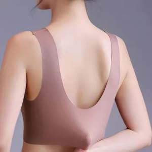 Sans couture Sexy femmes soutiens-gorge <span class=keywords><strong>grande</strong></span> <span class=keywords><strong>taille</strong></span> haut dentelle <span class=keywords><strong>grande</strong></span> <span class=keywords><strong>taille</strong></span> sans anneau en acier Push up réservoir sous-vêtements Sport gilet soutien-gorge Lingerie - Product Image 4