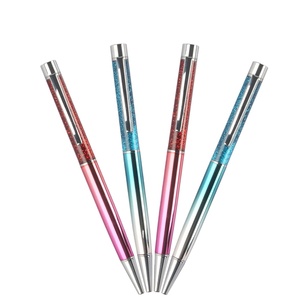 Nuevo diseño de bola de metal bolígrafo logotipo personalizado pluma de cristal bolígrafo para boda figt - Product Image 2