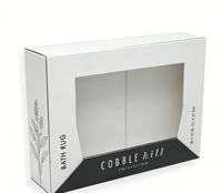 Boîte de présentation en carton ondulé en papier kraft écologique et recyclable, personnalisée OEM, avec fenêtre transparente pour comptoir, emballage de vente au détail - Vente en gros