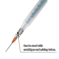 Aiguilles de seringue vertes 18G 1 pouce 25 mm à base filetée en plastique et acier inoxydable, pointes adhésives émoussées pour injection et découpe