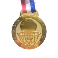 Nouvelle conception de médaille de football scolaire, médaille de football en métal vierge avec ruban pour sublimation, or, argent, bronze, médaille sportive personnalisée
