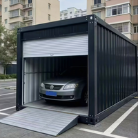 Maisons conteneurs modulaires en acier à design carré détachable et personnalisable, maison conteneur portable pour garage