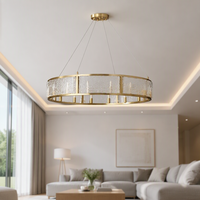 Lustres modernes de luxe léger pour salons, escaliers, salles à manger, hôtels. Lampes en cristal et en cuivre, fabrication sur mesure directe d'usine.