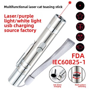 Le <span class=keywords><strong>Bon</strong></span> Model 180 Laser Cat Teaser USB Rechargeable Eco-friendly Stainless Steel Infrared Wand Solid Pet Toy Interactive - Product Image 2