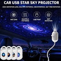 Proyector de Galaxia Holográfico 5D USB 2 en 1, Lámpara Nocturna con Cuello de Cisne Ajustable de 360 Grados y Diapositivas Intercambiables